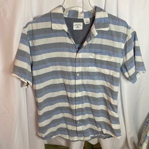 Mens Rebel James &Charli striped short sleeve shirt